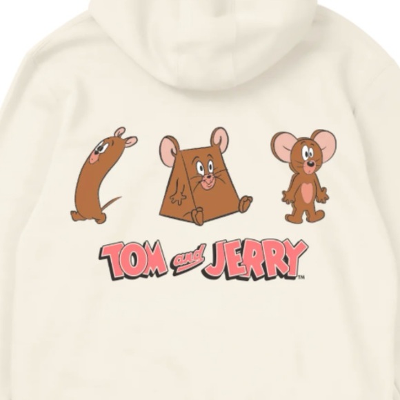 Hanna Barbera Tom & Jerry Hijinx Hoodie - Ivory Retrokid - Picture 3 of 4